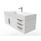Castello Usa Amazon 48" Wall Mounted  White Vanity With White Top And Gold Handles CB-MC-48W-GLD-2056-WH - alternate 7